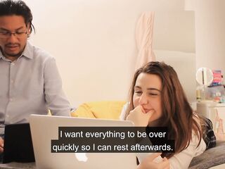 Shy classmate is drilled by his ally
