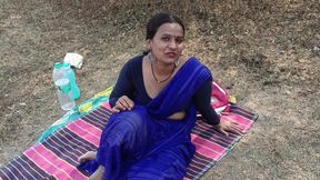 Desi Indian Married Kavita Teacher Fuck with Tatya Student in Jungle