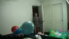 Cougar Gilf Is Fucking Her Stepson While Busting Balloons ( FULL VERSION )