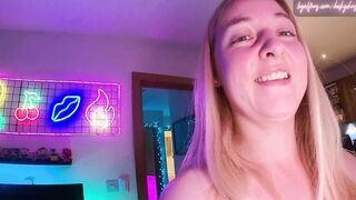 Hubby is busy gaming while blonde wifey is busy fucking her bull