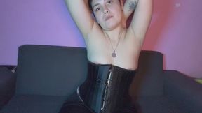 Armpits fetish whit a corset