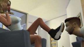 Felice Shoes lick by slave
