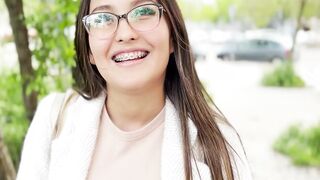 Hispanic dark haired has sex inside exchange for cash