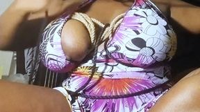 Teenie Prisoner Watches Giantess use Rope on her Gigantic Breast POV 1080 smaller