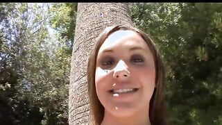 Sabrina Taylor Has Nice Long Natural Boobs And They Wind Up With Cum All Over