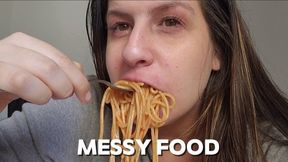 Chewing Noodles with Mouth Sounds