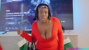 Ebony Bbw Stepson Is Adopted So She Strokes And Fucks His Bbc60fps - Big Tits