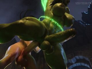 Amazonium - Solely The Huge Dicks In Her Butt Bangs the Giant Weenie Huge Weenie Cumblast