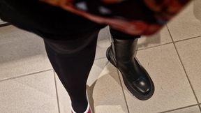sexy slippers of all colors and shapes in the shoe shop - lets try them together