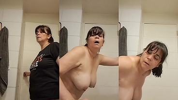 quick sex in the bathroom with college stepson's friend