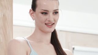 Cleaner stares straight into boss pussy
