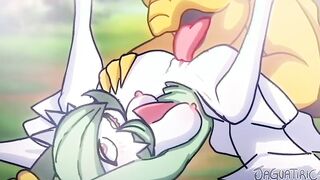 pokemon Gardevoir and 2 other men