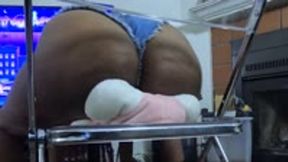 Transformation Fetish - Goddess MXDominion Dominates Lover Transformed into Hello Kitty Toy with her Bubble Butt in Tiny Blue Jean Shorts 1080, ass fetish, ass smother, female domination