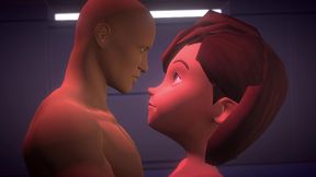 hot anal sex 3d cartoon with thick curvy milf helen in a spaced-out interracial hentai