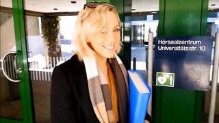 babe German milf Banged into front of the university