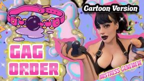 CARTOON VERSION Gag Order Femdom POV