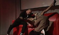 extreme groupsex on public show stage