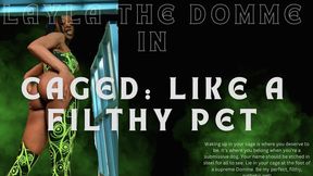Trapped in Desire: Ebony Mistress's Cage of Domination