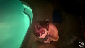 marcy diamond fucking rome s bbc by the pool! bouncing booty!