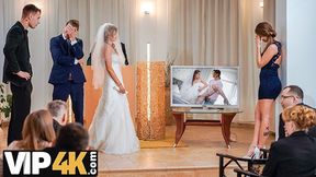 Freshly hitched bride gets ravaged by her best man at the reception, ending wedding vows