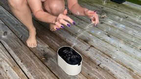 Pop Goes the Bubbles: Melody Mynx and Kim Chi Play in Bubbles in Lingerie