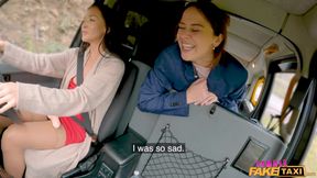 Female Taxi Driver in Reality Lesbian Action - Strap-On Riding Student Zuzu Sweet