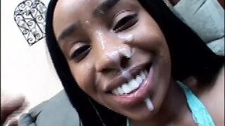Big Tit African Hottie Bounces Her Vagina on a Humongous Penis
