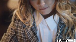 TUSHY Slender Lulu gets some anal discipline by her boss