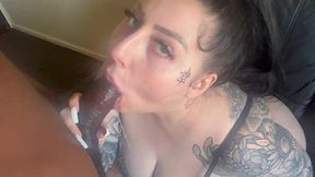 british tattooed bbw sucks big black cock deep and sloppy