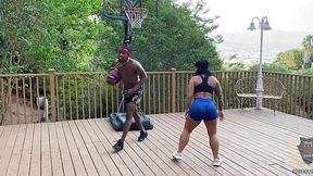 Basketball Court Gets Steamy: Rome Major Slams Monica Santhiago's Pussy!