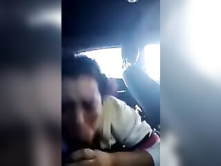Oops, caught during the time that giving oral job in the car