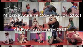 Mixed Facesits Compilation 2021: 45 Facesits with VeVe and Friends