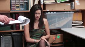 Slender teen 18+ Caught Stealing And Fucked By A Security Guy