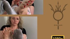 Empress Bella Sadic Dirty - Part 1 - Wrinkled Soles - Empress Bella Sadic - Toe Jam - Sweaty Jelly - Red Long Nails