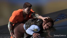 police woman fucked by inmate on the squad car - sassycomics