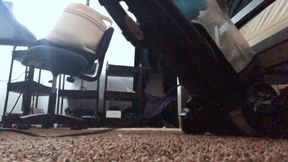Teenie watches Giantess Vacuum in cute socks POV 4k smaller