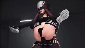 During 2B's absence, 9S tries out some girl vibes (Nier Automata JOI)