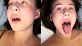 Stepbro sucking me off while I cum hard on webcam, dirty talk & intense pleasure!