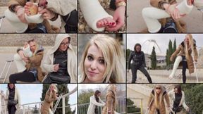 Jade LLC Getting the Stone Out of Her Cast With Crutching, Hopping Cast Talk and Foot Play (in HD 1920X1080)
