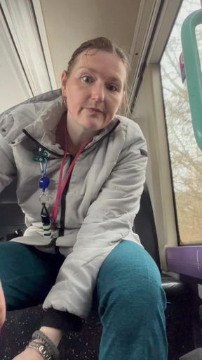 Bare Boobies as a Bus Wanker! I Play with My Gorgeous Perfect Hand Sized Tits Until I Almost Got Caught!
