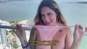 Hot Blowjob, Deep Throat and Swallow the Cum with Sea View in Cartagena - Sara Blonde