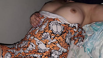 I meet my roommate in a sexy pajamas