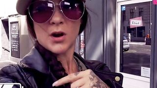 Influencer having a three-hole fucked into a currywurst stall
