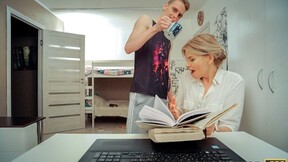 TUTOR4K. Lucky fellow manages to fuck mesmerizing lady who is his tutor