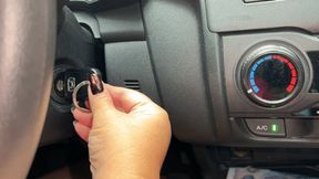 Juliette RJ on a real Pedal Pumping Revving - Black Long Toenaisl wearing Flats Shoes PART ONE - MOBILE - PEDAL PUMPING - PEDAL PUMPING REVVING - BLACK NAILS - LONG TOENAILS - FLATS SHOES FETISH - FEET FETISH
