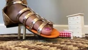 Giantess special effects - giantess destroys tiny human studio apartment 1080 smaller shrinking fetish, crush, foot domination