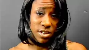 Gorgeous ebony babe is having fun with two bi guys