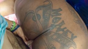 'Money' on Her Ass: A Playful Interracial Encounter. Ebony Bitch.