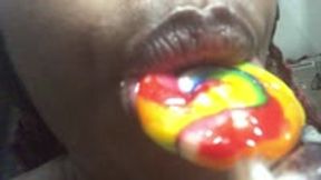 Giantess Licking and Slobbering on Teeny Lollypop 4k