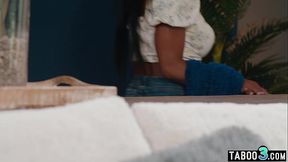 Ebonie MILF August Skye Craves Feeling Her Stepsis Hubby's Gargantuan Black D***